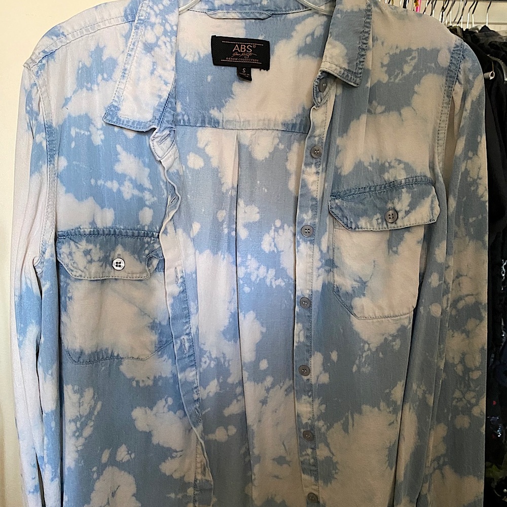 Acid wash button down
